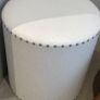 Footstool  white , stud detail In excellent condition. Reduced Image 2