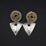 Vintage 925 Sterling Silver Chunky Heavy Stud Earrings Image 10