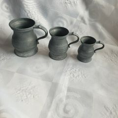Vintage Pewter  Pub Measures