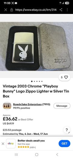 ZIPPO Playboy Bunny Lighter