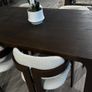 Contemporary Dark Walnut Dining Table Ex Display, Excellent Condition Image 2