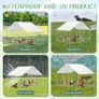 2 PCS Outdoor Waterproof and UV Chicken Coop Cover with 40 Piece Ball Bungee Cord Waterproof and Sunproof Enclosure Chicken Coop Tarp for Outdoor Large Walk in Pens Image 6