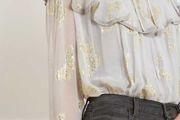 Needle &amp; Thread lurex butterfly blouse Sz 12 - Bnwt Rrp 206