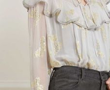 Needle & Thread lurex butterfly blouse Sz 12 - Bnwt Rrp 206