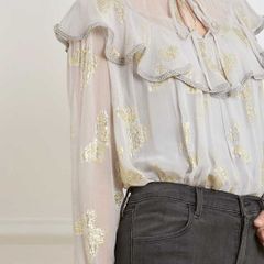 Needle & Thread lurex butterfly blouse Sz 12 - Bnwt Rrp 206