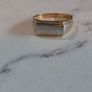 9ct white and yellow gold ring hallmarked 375 size 9 Image 4