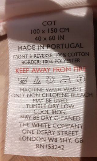 Cellular Baby blanket by The White Company Pink