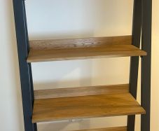Oak & metal bookcase