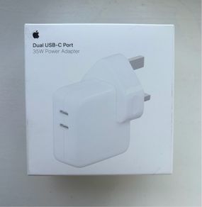 New-Sealed Genuine Apple Dual USB-C Port 35W Power Adapter A2676 MW2K3B/A