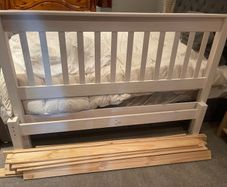Good Sturdy White 4Ft 6 Double Bed Frame - Can Deliver