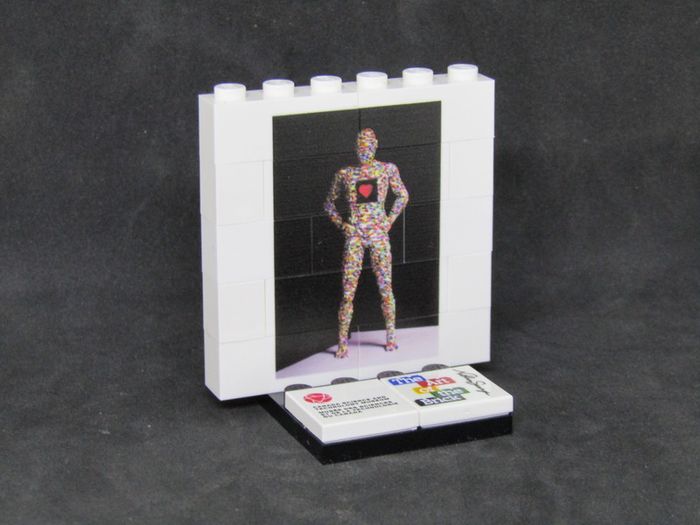 LEGO Rare The Art Of The Brick By Nathan Sawaya Lego Printed Museum Exhibit Limited Edition Promo Man With A Heart Heart Man From The Art Of The Brick Museum Exhibit Limited Edition Promo Lego Printed Exclusive From The Art Of The Brick Expo In Ottawa Du