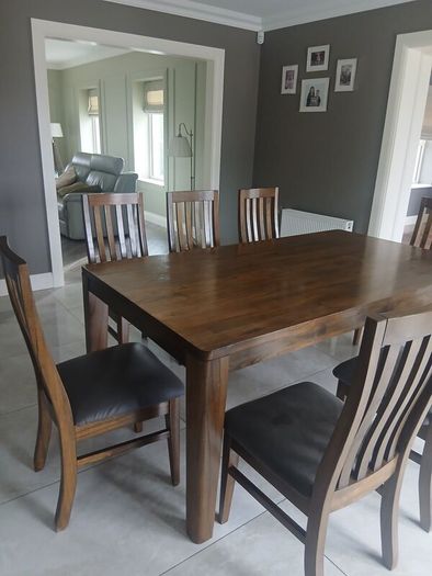 Dining table and chairs
