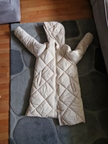long cream girls coat