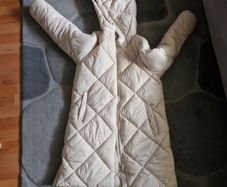 long cream girls coat