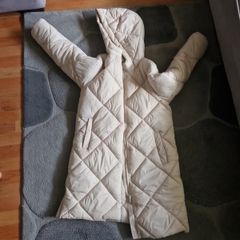 long cream girls coat