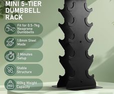 Dumbbell Rack Heavy Duty Steel, 3-Tier/ 5-Tier/ 6-Tier Weights Storage Dumbbell Stand, Dumbbell Tree Stand Weights Holder for Home Gym