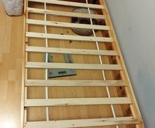 single bed frame and mattress