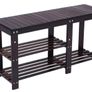 Bamboo Shoe Rack Bench 3 Tier Entryway Shoe Storage Organizer Shelf (FREE POSTAGE) Image 2
