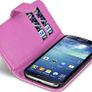 SAMSUNG i9500 GALAXY S4 Wallet Case Cover in Black / Pink Image 5