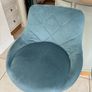 Pair of teal velvet bar stools Image 5