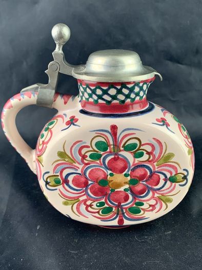 Vintage Art Pottery Hand Painted Pitcher