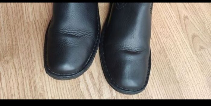 Clarks Originals Black Pebbled Leather Tall Knee High Boots  UK 6 / EU 39