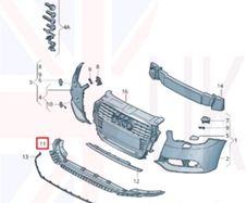audi A1 front under bumper panel 8XO807611