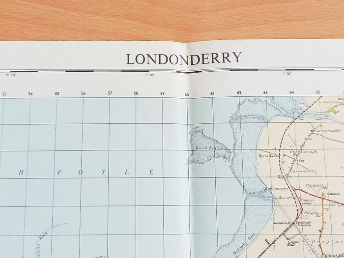 Vintage Ordnance Survey maps of Northern Ireland set of 9 maps