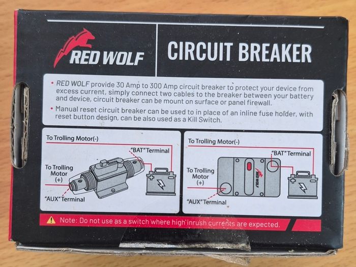 Red Wolf 50 Amp 12- 48v circuit breaker