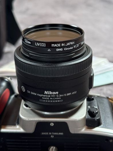 Film camera Nikon F65 + DX Lens AF-S Nikkor 35mm f/1.8 G