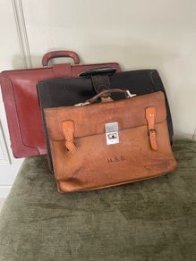 Three Vintage Leather Satchels/Briefcases