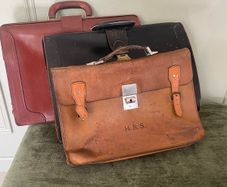 Three Vintage Leather Satchels/Briefcases
