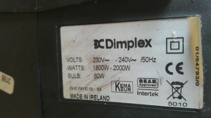 Dimplex Club 2kW Electric Stove Heater Black Log Burner Effect Optiflame CLB20