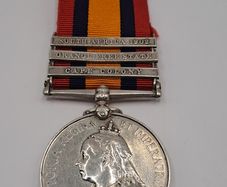 Queen South Africa Medal with three clasps, Royal Dublin Fusiliers, J O'Brien