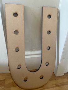 Wooden letter U