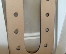 Wooden letter U