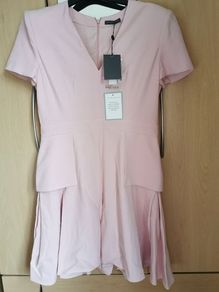 BNWT - Alexander mcqueen light pink cocktail dress UK 16