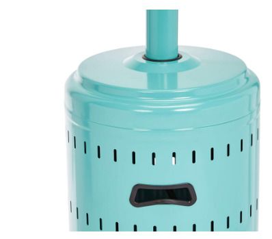 In/outdoor Blue  Radiant Gas Patio Heater 13.5 kW Sturdy Steel with Wheels