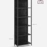LED 6 Tier Bookcase with Adjustable Shelf with Steel Frame Image 3