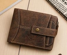 Handmade Genuine Leather Wallet RFID Blocking Card Holder