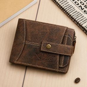 Handmade Genuine Leather Wallet RFID Blocking Card Holder