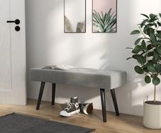 Upholstered Bench Grey