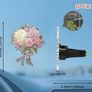 1pc Pink Flower Acrylic Car Vent Clip Diffuser Image 2