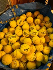75 Tennis Balls Mixed Brands Ideal for Practice