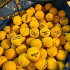 75 Tennis Balls Mixed Brands Ideal for Practice