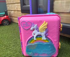 polly pocket suitcase & extras
