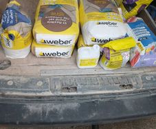 Floor/wall tile adhesive,