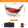 Hammock with Stand, Double Cotton Fabric with Spreader Image 4