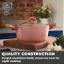 Forged Casserole Dish with Non-Stick Coating , Soft Touch Handles and Tempered Glass Lid, 24 cm (FREE POSTAGE) Image 3