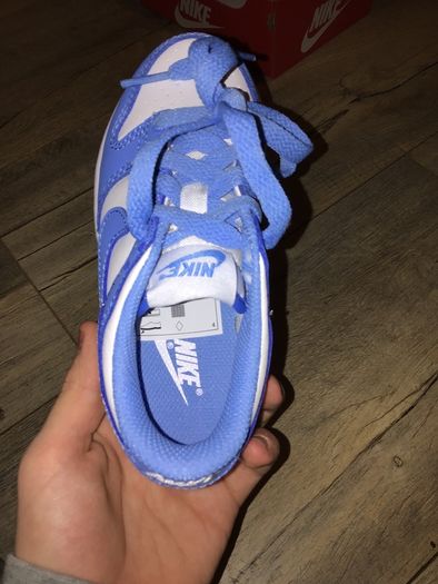 NEW University blue dunks low (ps) size uk10 and 11 kids